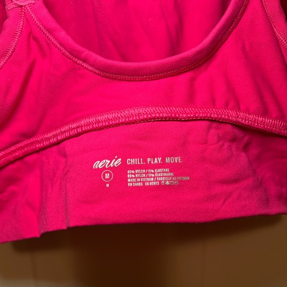 Aerie Bright Pink Unlined Sports Bra size M - Picture 3 of 3